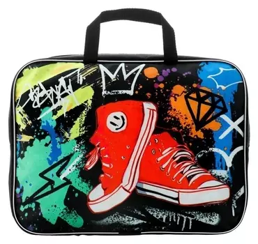 Папка с ручками текстиль А4 350 х 270 х 70 мм Calligrata "Кеды"