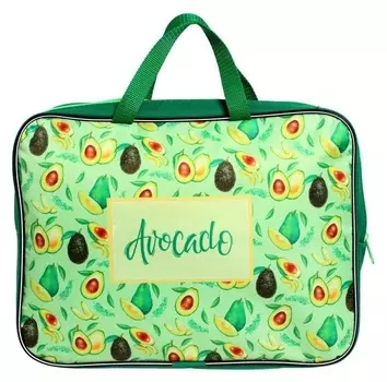 Папка с ручками текстиль А4 70мм 350*270 Calligrata авокадо