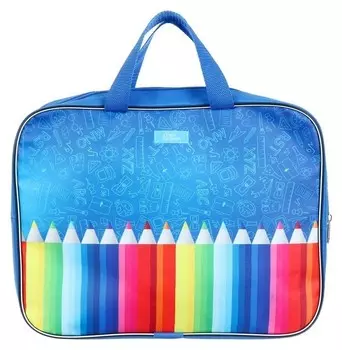 Папка с ручками текстиль Карандаши