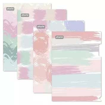 Папка уголок Attache Selection Pastel, 4шт/уп, в асс