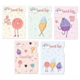 Папка уголок Attache Selection Sweet Life а4309х227мм 200 мкм5шт/уп
