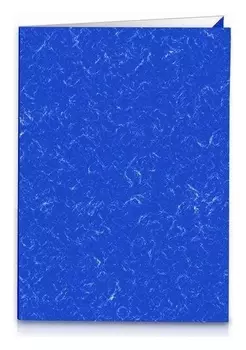 Папка уголок двойная а4/а3, Attache, мрамор, синий