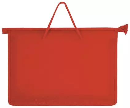 Папка универсальная на молнии с ручками красная