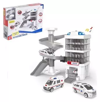 Парковка «Скорая помощь», с 2 машинками, свет и звук