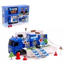 Парковка-трансформер «Полицейский участок», с машинками, свет