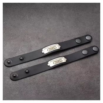 Парные браслеты "Любовь умеет ждать", натуральная кожа, сталь