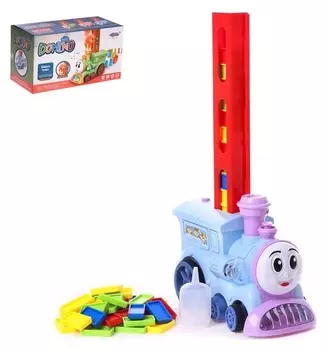 Паровоз «Домино», с дымом, работает от батареек, световые эффекты