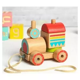 Паровозик-пирамидка на шнурке