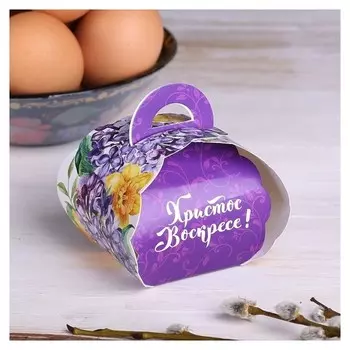 Пасхальная коробочка для яйца «Весенние цветы»