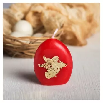 Пасхальная свеча-яйцо с наклейкой «Ангел»