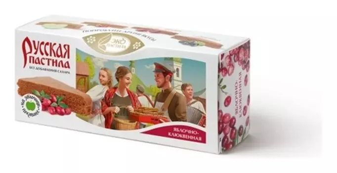 Пастила "Русская" яблочно-клюквенная