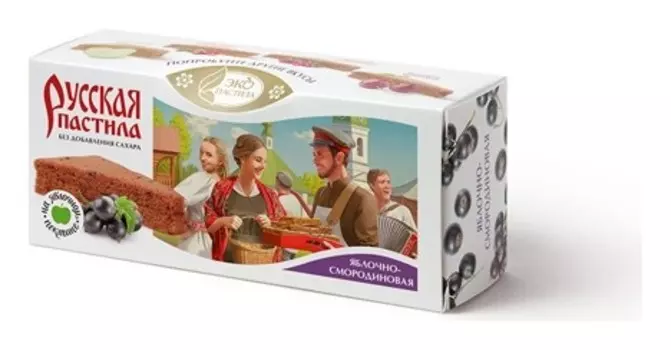 Пастила "Русская" яблочно-смородиновая