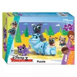 Пазл 104 элемента «Дружные мопсы»