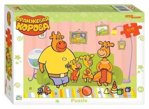 Пазл 104 элемента «Оранжевая корова»