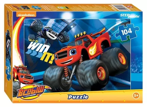 Пазл 104 элемента вспыш и чудо-машинки арт.82174