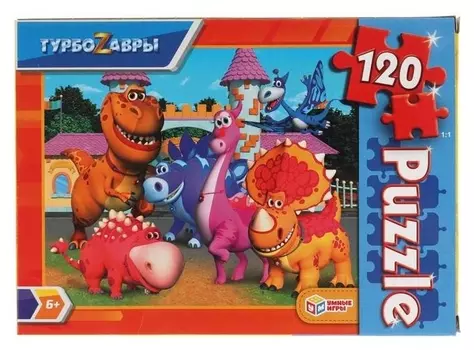 Пазл 120 элементов «Турбозавры»