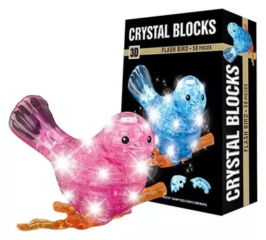 Пазл 3D кристаллический Птичка 50 деталей