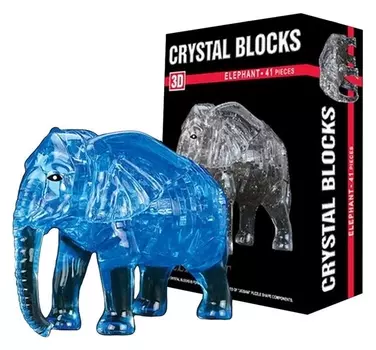 Пазл 3D кристаллический Слон 41 деталь