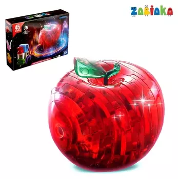 Пазл 3D кристаллический «Яблоко», 45 деталей