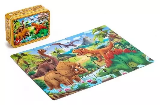 Пазл 54 элемента Земля динозавров