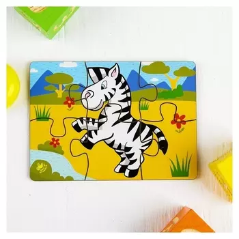 Пазл 6 элементов Зебра