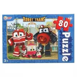 Пазл 80 элементов Robot Trains