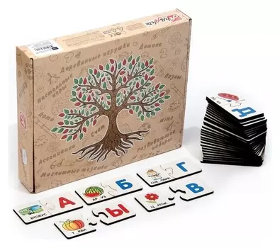 Пазл. ассоциации. «Ищем пропущенную букву» 66 больших элементов, развивающая игра