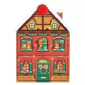 Пазл деревянный музыкальный «Новогодний дом»