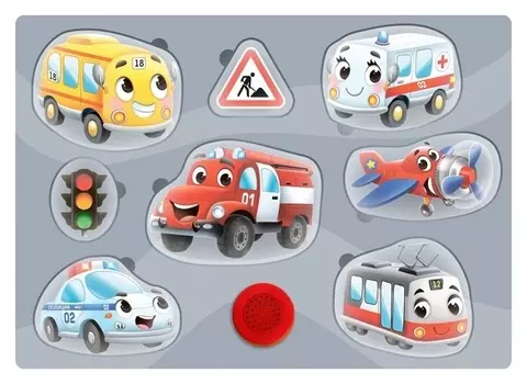 Пазл деревянный музыкальный «Полезные машины»