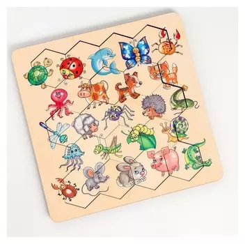 Пазл деревянный «Занимательные соты»