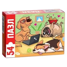 Пазл детский «Пёсики», 54 элемента