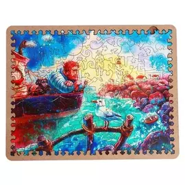 Пазл - картина из дерева «Думы о доме» 100 деталей