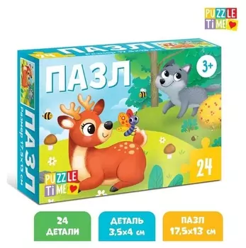 Пазл «Лесные жители», 24 элемента