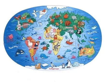Пазл магнитный «6 континентов»