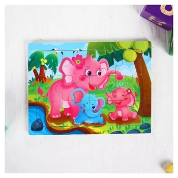 Пазл «Слоники» 12 элементов 0,4×14,5×11 см