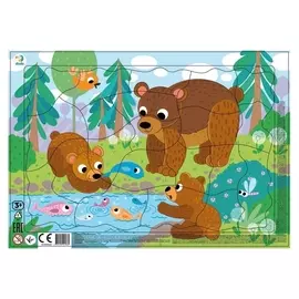 Пазл в рамке Медвежата 21 элемент