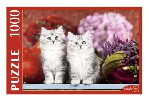 Пазлы 1000 элементов Котята и урожай