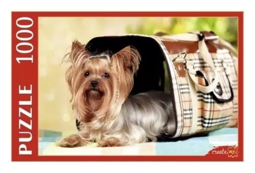 Пазлы 1000 элементов Собачка в сумочке