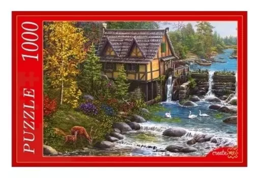 Пазлы Мельница у реки
