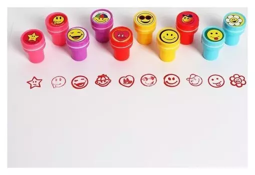 Печать цветная "Улыбка", набор 10 шт