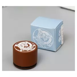 Печать дерево "Бабочка и цветы" 2,5х3,5х3,5 см