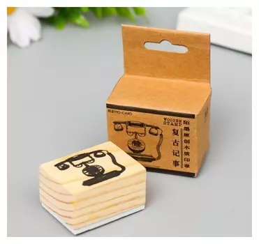 Печать дерево "Ретротелефон" 3х4 см