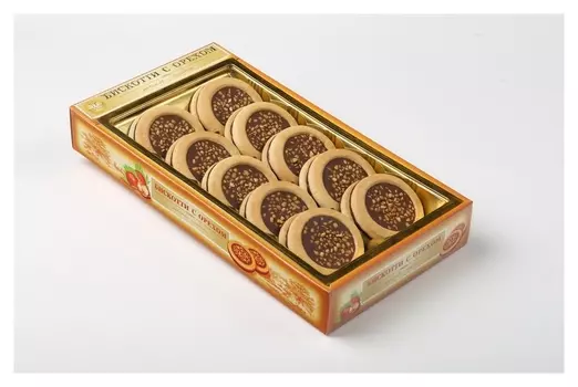 Печенье бискотти с глазированное с орехом 245г