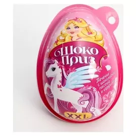 Печенье с шоколадной пастой и игрушкой "Шокоприз XXL" для девочек 30 г