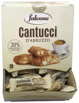 Печенье сахарное Falcone "Cantucci" с миндалем, 1 кг (125 шт. по 8 г), в коробке Office-box, Mc-00014394