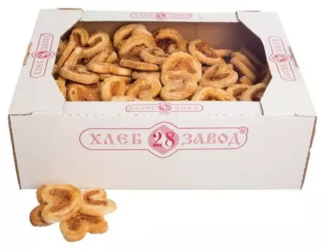 Печенье слоеное ушки с сахаром и корицей, 2,3 кг