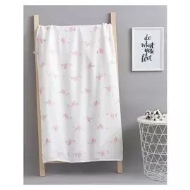 Пелёнка двухслойная крошка Я "Фламинго" 75*120 см, муслин двухслойный, 70% бамбук, 30% хлопок