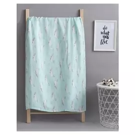 Пелёнка крошка Я "Морская" 75*120 см, муслин двухслойный, 70% бамбук, 30% хлопок