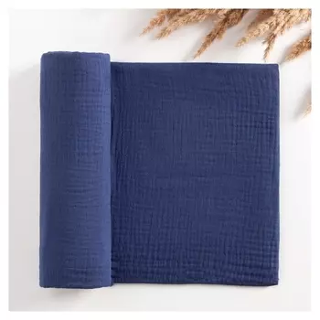 Пелёнка муслиновая крошка Я "Blue", 130х100см, 100% хлопок