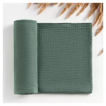 Пелёнка муслиновая крошка Я "Emerald" 135х100см, двухслойная, 100% хлопок
